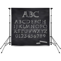 Vector Chalk Font Backdrops 65615612