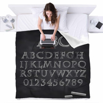Vector Chalk Font Blankets 65615612