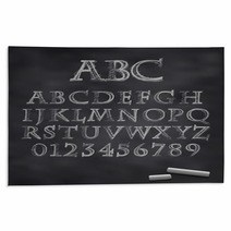 Vector Chalk Font Rugs 65615612