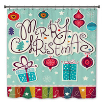 Vector Christmas Card Bath Decor 57768415