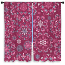 Vector Christmas Pattern Window Curtains 69035966