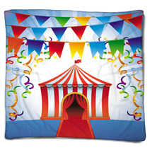 Vector Circus Tent  Bright Icon Blankets 51788095