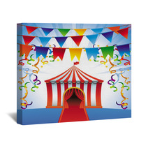 Vector Circus Tent  Bright Icon Wall Art 51788095