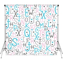 Vector Colorful Alphabet Letters Seamless Pattern Background Backdrops 59996818