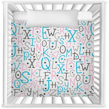 Vector Colorful Alphabet Letters Seamless Pattern Background Nursery Decor 59996818