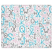 Vector Colorful Alphabet Letters Seamless Pattern Background Rugs 59996818