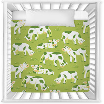 Vector Cows On The Field Seamless Pattern Background With Hand Nursery Decor 47647944