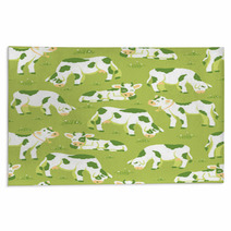 Vector Cows On The Field Seamless Pattern Background With Hand Rugs 47647944