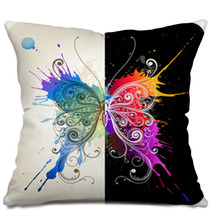 Vector Decorative Butterfly Pillows 24015533