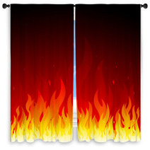 Vector Fire Background Window Curtains 23263014