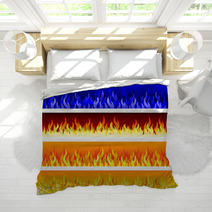 Vector Fire Banners Bedding 23262945