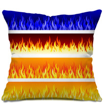 Vector Fire Banners Pillows 23262945
