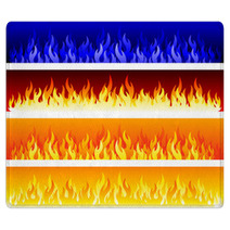 Vector Fire Banners Rugs 23262945