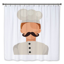 Vector Flat Chef Icon Bath Decor 68795510