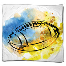 Vector Football Blankets 58037670