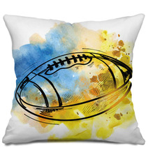 Vector Football Pillows 58037670