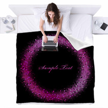 Vector Frame With Pink Sparkles Blankets 55549899