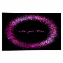 Vector Frame With Pink Sparkles Rugs 55549899