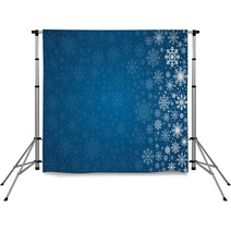 Vector Frosty Snowflakes Background Backdrops 58694950