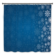 Vector Frosty Snowflakes Background Bath Decor 58694950