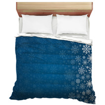 Vector Frosty Snowflakes Background Bedding 58694950