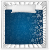 Vector Frosty Snowflakes Background Nursery Decor 58694950