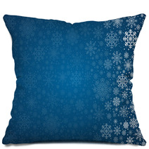 Vector Frosty Snowflakes Background Pillows 58694950