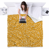 Vector Golden Shiny Glitter Texture Seamless Pattern Background Blankets 70593372