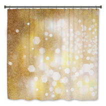 Vector Golden Sparkling Background With Lights And Snowflakes Pa Bath Decor 66779814