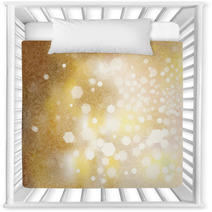 Vector Golden Sparkling Background With Lights And Snowflakes Pa Nursery Decor 66779814