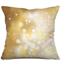 Vector Golden Sparkling Background With Lights And Snowflakes Pa Pillows 66779814
