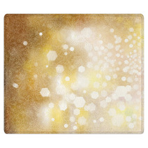 Vector Golden Sparkling Background With Lights And Snowflakes Pa Rugs 66779814
