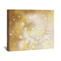 Vector Golden Sparkling Background With Lights And Snowflakes Pa Wall Art 66779814