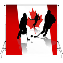 Vector Ice Hockey Players Backdrops 20237634