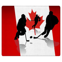 Vector Ice Hockey Players Rugs 20237634