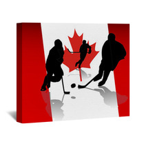 Vector Ice Hockey Players Wall Art 20237634