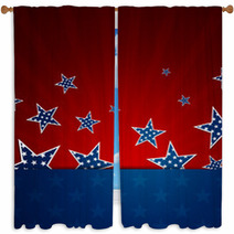 Vector Illustration Of An Independence Day Design Window Curtains 52579630