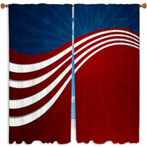 Vector Illustration Of An Independence Day Design Window Curtains 52580107