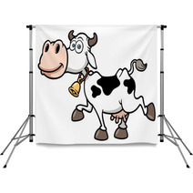 Vector Illustration Of Cartoon Cow Backdrops 55592534