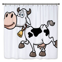 Vector Illustration Of Cartoon Cow Bath Decor 55592534
