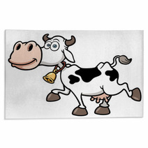 Vector Illustration Of Cartoon Cow Rugs 55592534