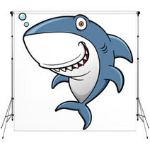 Vector Illustration Of Cartoon Shark Backdrops 64941382