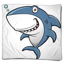 Vector Illustration Of Cartoon Shark Blankets 64941382