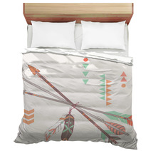 Vector Illustration Of Different Ethnic Arrows With Feathers Bedding 60500596
