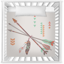Vector Illustration Of Different Ethnic Arrows With Feathers Nursery Decor 60500596