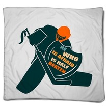 Vector Illustration Of Ice Hockey Goalie With Knight Shield Blankets 108057573