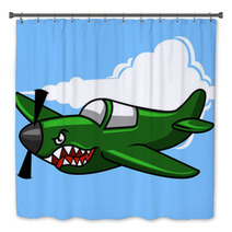 Vector Illustration Of Military Aircraft Especially For Attack Bath Decor 84082367