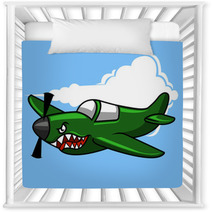 Vector Illustration Of Military Aircraft Especially For Attack Nursery Decor 84082367