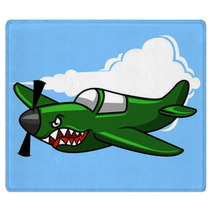 Vector Illustration Of Military Aircraft Especially For Attack Rugs 84082367