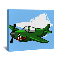 Vector Illustration Of Military Aircraft Especially For Attack Wall Art 84082367
